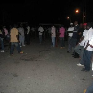 Bachelor party pic - Some of the men that attended Louis' Bachelor party standing outside of the private club before the party started.