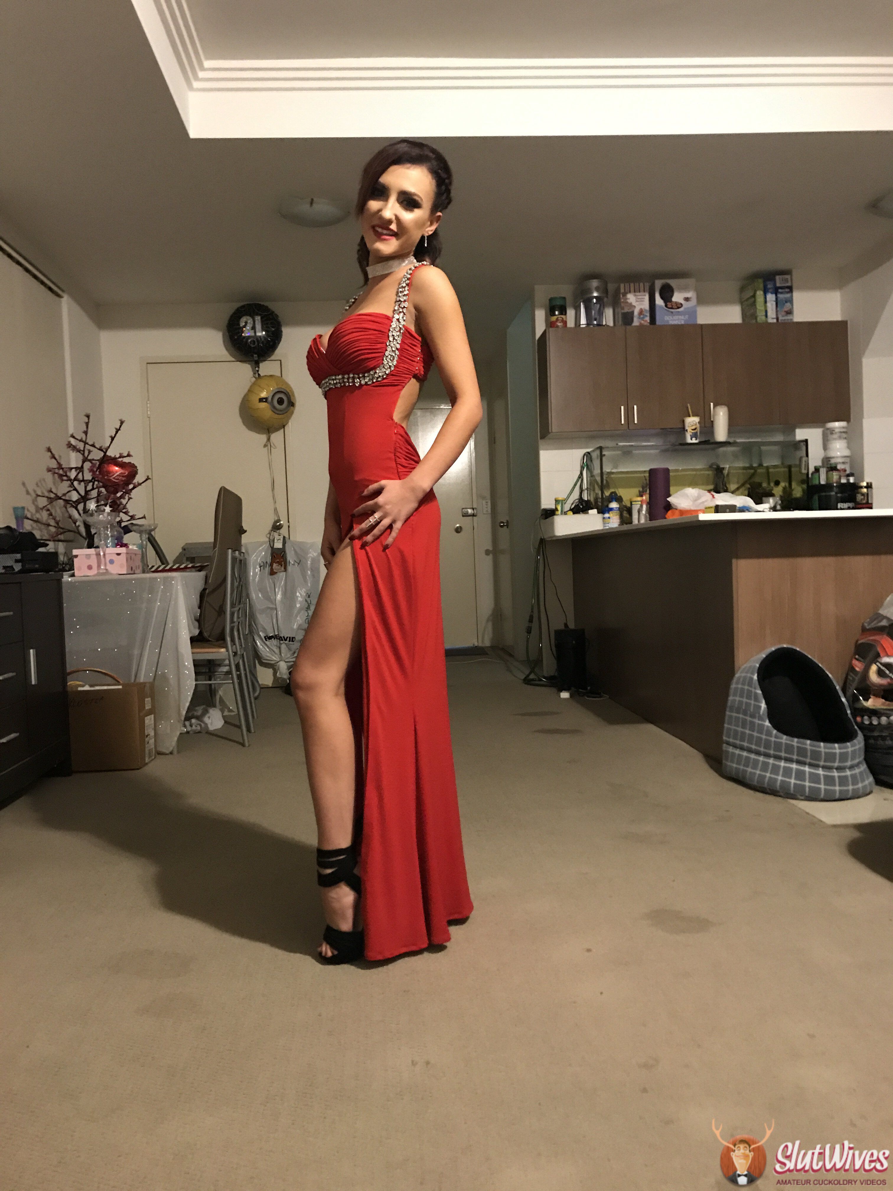 red dress