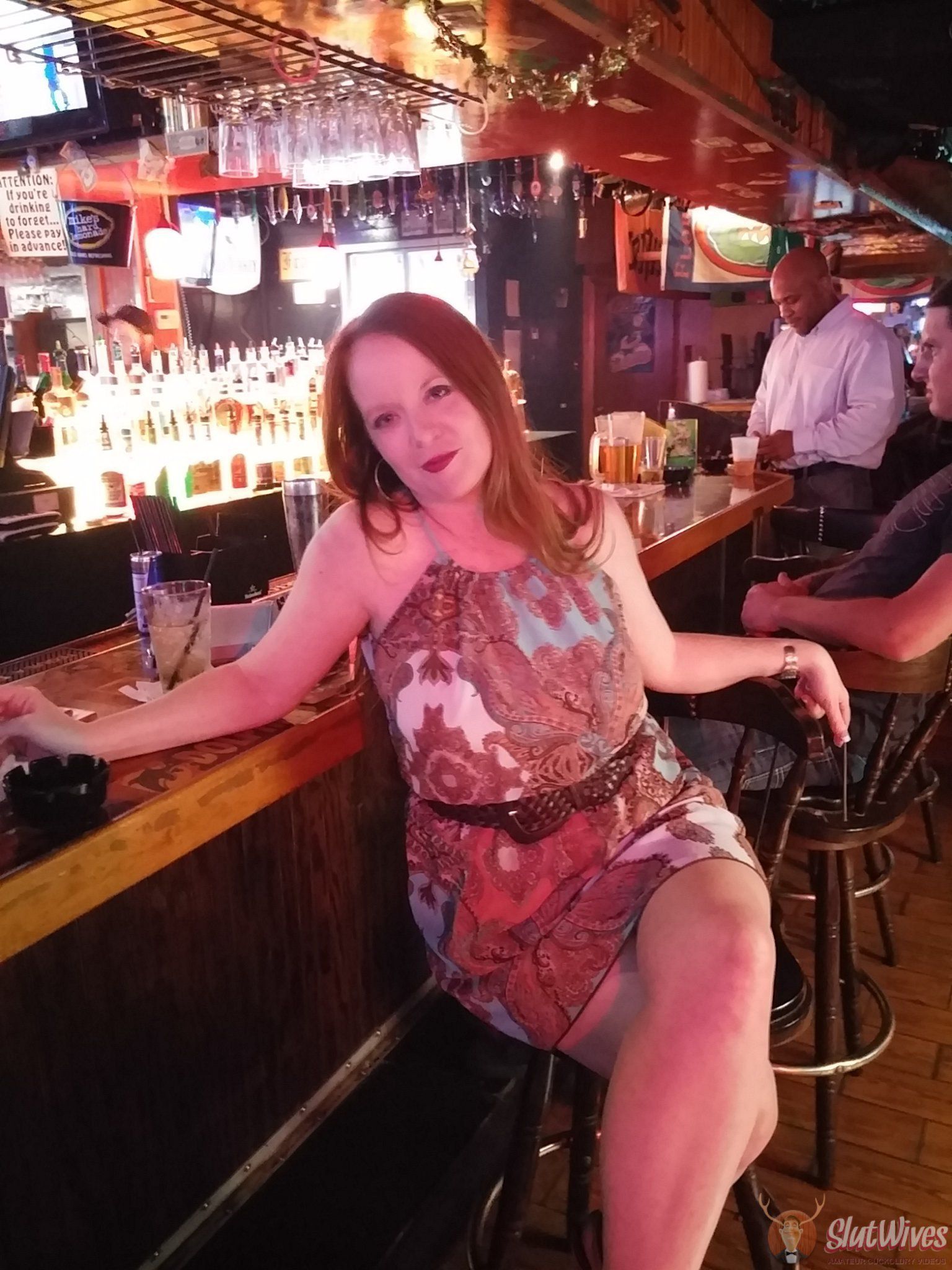 Sitting at the bar