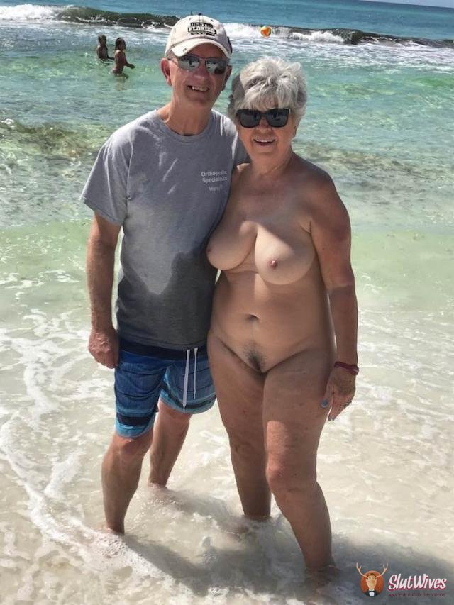 With Hubby at a Nude Beach